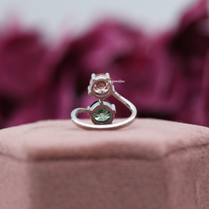 2TCW, lujoso anillo de compromiso de oro macizo de 18 quilates para mujer, diamantes cultivados en laboratorio de corte redondo con certificado IGI, ajuste de dos piedras - Product Image 4