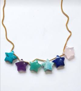 15mm Percé Améthyste Pendentif Collier 18 Pouces Chaîne À Maillons En Argent Sterling 925 Plaqué Or Sculpture Pierre Précieuse En Acier Inoxydable - Product Image 1