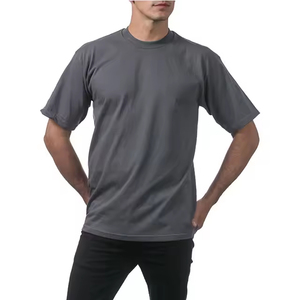 T-shirts pour hommes T-shirt à manches courtes de haute qualité pour hommes Simple couleur unie respirant surdimensionné Made In Streetwear décontracté - Product Image 3