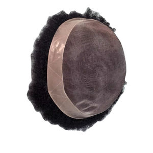 Perruque 100% cheveux humains indiens, style afro, toupet avec vague profonde lâche et vague naturelle, imperméable, Taz Hairb BD Mono Base - Product Image 1