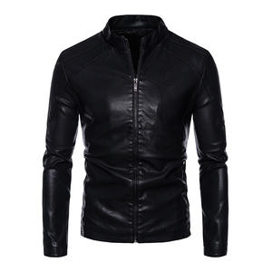 Veste en cuir en peau de mouton pour hommes de haute qualité personnalisée en gros col montant différents Styles couleurs cuir enduit - Product Image 1