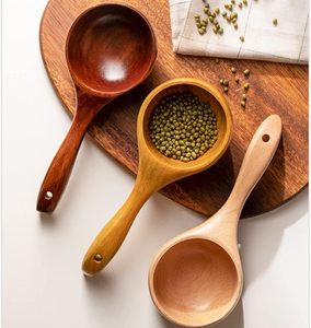 Creative Large Thick Wooden <b>Spoon</b> for <b>Soup</b> Porridge 15ml Capacity Kitchen Pulse Measuring <b>Spoon</b> Available 3 Styles for Parties - Product Image 1