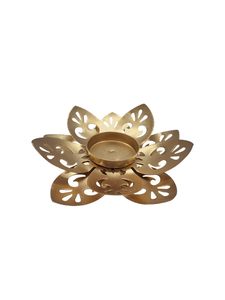 Modern Home Decoration Antique <b>Candlestick</b> Holders with Leaf <b>Brass</b> Metal Candle Holder Gold wholesale manufacturer supplier - Product Image 4