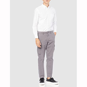 Pantalon cargo décontracté brodé pour homme - Durable, 100% coton, imperméable, design multi-poches pour le travail et les voyages - Product Image 1