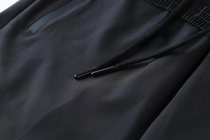 Short de course pratique taille moyenne pour hommes taille élastique confortable toile poche zippée solide tricoté uni teint OEM Service - Product Image 5