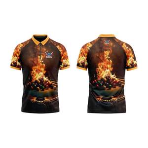Venta al por mayor de camisetas de billar personalizadas sublimación camiseta de billar con manga corta impresa nombre del equipo conjunto - Product Image 1