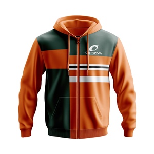 Sweat à capuche zippé pour homme, coupe classique, streetwear d'hiver, logo personnalisé couleur haute qualité, imprimé, 100% polyester polaire, service OEM - Product Image 1