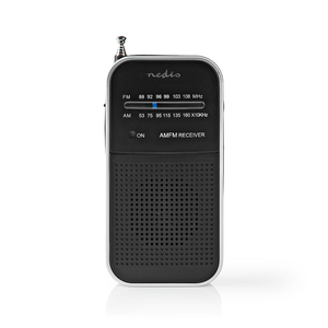 Radio analogica portatile AM/FM 1.5W nera (Nedis RDFM1110SI) - Product Image 1