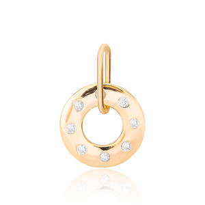 Pendentif rond creux en zircon blanc, vente en gros, fabrication artisanale turque, bijoux en argent sterling 925 - Product Image 6