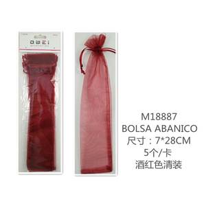 1 bolsa de organza 7*28CM 5PCs Set 12u/c para embalaje de regalo - Product Image 1
