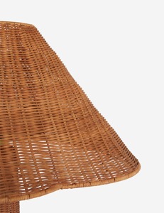 Hot Selling Sustainable Handwoven <b>Wicker</b> Rattan Floor Lamp Classic Cone Shade Handmade Lighting For Wholesale Bulk Export Market - Product Image 5