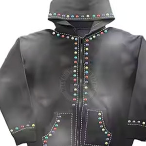 Fabricante de Pakistán, Chándal de Invierno Transpirable de Alta Calidad para Hombre con Pedrería, 100% Algodón - Product Image 4