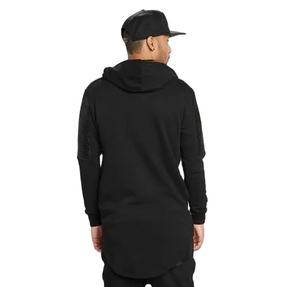 Vente en gros, sweat à capuche allongé à la mode, épaule tombante, sweat à capuche allongé respirant Hip Hop élégant - Product Image 3