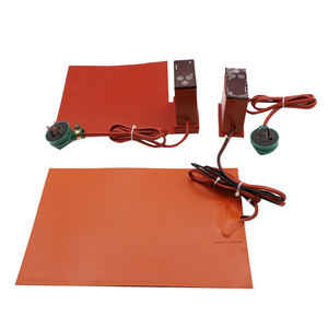 Élément chauffant en caoutchouc de silicone flexible avec thermostat 110v 120v 220v, couverture chauffante auto-adhésive pour tambour - Product Image 2