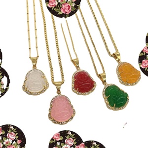 Elegante collar vintage de Tres corazones Chapado en plata y oro con bisel de gemas Larimar en forma de corazón liso para bodas - Product Image 4