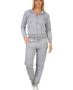 ชุดวอร์มผ้าฝ้ายระบายอากาศได้ดีสำหรับผู้หญิงชุดวอร์มสองชิ้นใส่วิ่งใส่สบาย - Product Image 4