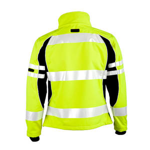 Hi Vis Chaquetas de trabajo de concha blanda para mujer Fabricado en fábrica Ropa de abrigo reflectante Venta de poliéster Tarifas al por mayor a granel - Product Image 3