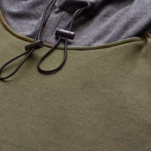 Tissu pour sweat à capuche uni en polyester/coton, molleton/polaire française, coupe classique, unisexe, épais, séchage rapide, respirant, pour l'hiver - Product Image 5