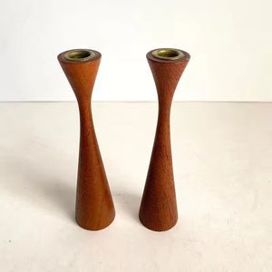 Bougeoir de table en métal pour décoration intérieure moderne et créative Bougeoirs chauffe-plat en bois faits à la main Conception personnalisée - Product Image 5