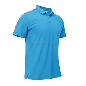 เสื้อโปโลผ้าฝ้าย100% พิมพ์ลายต่อต้านริ้วรอยสำหรับผู้ชายเสื้อโปโลกีฬาแขนสั้นสำหรับผู้ใหญ่ - Product Image 1