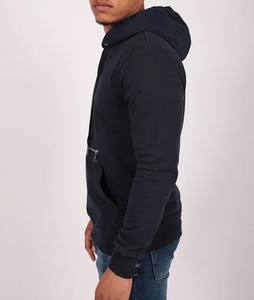 2025 Custom Premium Men's <b>Hoodies</b> High Quality Pullover Streetwear with <b>Zip</b> <b>Pocket</b> Dark Blue for Winter at an Price - Product Image 3