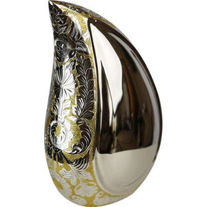 Urne à cendres en laiton de grande capacité avec design élégant, gravure personnalisée et finition biodégradable - Product Image 1