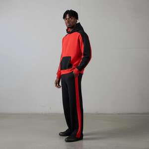 Wholesale Casual Mens Track Suit Two Piece <b>Set</b> Custom logo Printing Men Hoodie and Stacked <b>Sweatpants</b> <b>Set</b> - Product Image 1