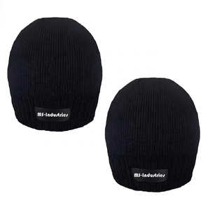 Custom Knit 100%Acrylic Beanie Winter Ribbed Skull Letter Design Soft Warm Jacquard Cuff Plain Outdoor Beach Casual Unisex Bulk - Product Image 1