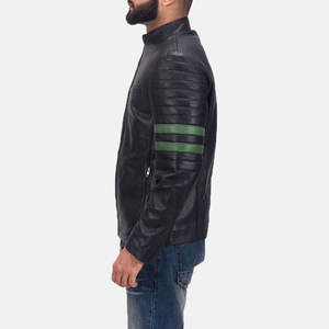 Blouson en cuir Dominator Race, mode furtif, logo personnalisé imprimé, blouson pour homme, blouson de moto, blouson de motard loup solitaire - Product Image 5