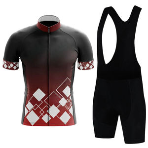 <b>Men's</b> Breathable <b>Cycling</b> Bib <b>Shorts</b> with Sleeves Road Bike Tops Sublimation Print Plus Size Logo on Waist for Adults - Product Image 1