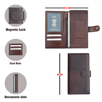 Portefeuille en cuir véritable de haute qualité avec blocage RFID Logo personnalisé Pochette pour passeport de voyage d'affaires de luxe en cuir PU
