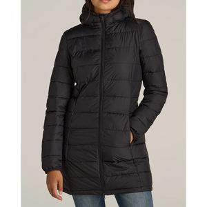 Chaqueta de invierno acolchada ligera y elegante para mujer, acolchada cálida con letras bordadas, ropa de abrigo transpirable y acogedora para días fríos - Product Image 4