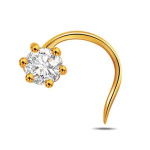 0.10ct Natural Real Solitaire Diamond Stud <b>Nose</b> Pin for Children's Diamond Jewelry - Product Image 1