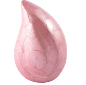 Pink <b>Enamel</b> Aluminium Large Teardrop Cremation Urns Top Classic <b>Metal</b> Teardrop Urns <b>for</b> Human Ashes - Product Image 1