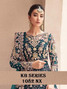 <strong>Latest</strong> <strong>Designer</strong> Outfit Premium Collection Butterfly <strong>Net</strong> With Embroidery Salwar <strong>Suit</strong> Woman Fashion At Wholesale Rate - Product Image 2