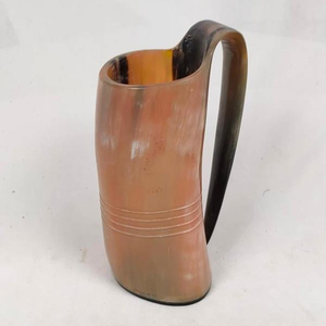 Mug en corne africaine écologique de luxe pour café, thé, vin, bière, design animal sculpté à la main, vintage classique par Multi Craft - Product Image 2