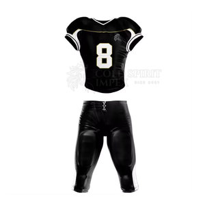 เครื่องแบบอเมริกันฟุตบอลของผู้ชายดีไซน์แบบมืออาชีพป้องกันรอยยับและแขนสั้นระบายอากาศได้ดี - Product Image 1