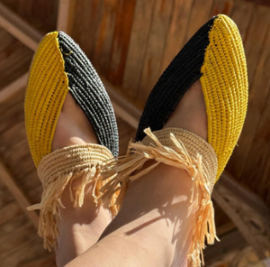 Sandales Sahara avec franges en raphia faites main - Product Image 3