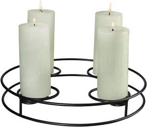 Style moderne pas cher métal en fer noir poudre revêtement mariage noël décoration de la maison bougeoir - Product Image 1