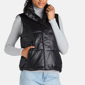 Gilet d'hiver matelassé coupe-vent pour femmes, veste sans manches rembourrée, vêtement d'extérieur chaud et isolé - Product Image 6