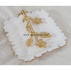 Feuille Designer Plaqué Or Décoration De Table Porte-Papier De Soie Vintage Meilleur Vendeur Unique Nouveau Style Ustensiles De Cuisine Porte-Mouchoirs - Product Image 1