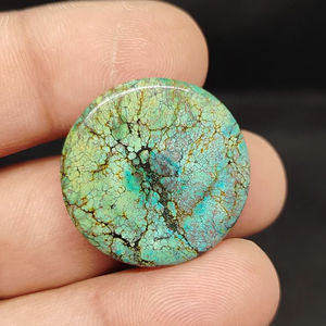 Turquesa Tibetana 100% Natural, Precio al por Mayor, Lote de Cabujes de Turquesa Tibetana Hechos a Mano para la Fabricación de Joyas - Product Image 2