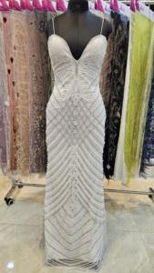 Vestido de novia hecho a mano con lentejuelas bordadas patrón decoración noche/mini vestido - Product Image 3