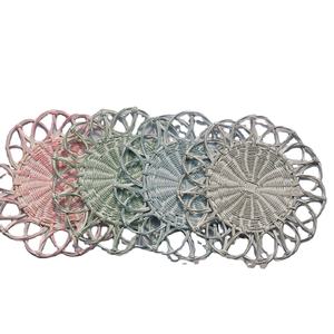 แผ่นรองจานหวายสีสันสดใสสำหรับฤดูกาลงานแต่งงาน - Product Image 1