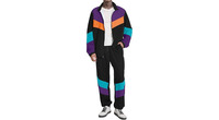 Ensemble de survêtement d'hiver personnalisé pour hommes, coupe-vent respirant avec doublure polaire, veste de sport à taille élastique et fermeture éclair pour la gym, vente en gros