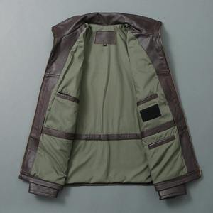 เสื้อโค้ทหนังแท้สำหรับผู้ชาย ขายส่ง คุณภาพพรีเมียม สีดำ สำหรับฤดูหนาว ทรงเข้ารูป สไตล์เทรนช์โค้ท - Product Image 3