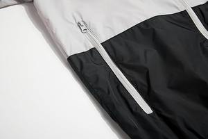 Chaqueta de lluvia multiusos informal para hombre, prendas de vestir exteriores con capucha de nailon ligero de camuflaje, media cremallera con revestimiento frontal, ajuste holgado para primavera - Product Image 4