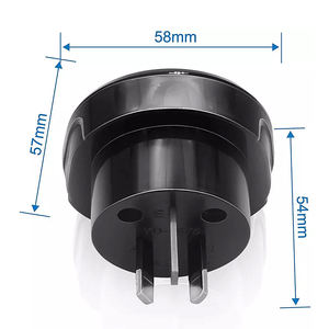 YD-1675 Adaptor Steker Listrik Universal 3Pin AU NZ <span class=keywords><strong>3</strong></span> Pin Steker Perjalanan Selandia Baru Australia Konverter Steker US/UK/EU ke AU/NZ HITAM - Product Image 4