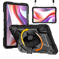 360 Derece Dönebilen Ayaklı, El Askılı, Silikon PC Kombine, Ağır Hizmet Tipi Darbeye Dayanıklı Sağlam Tablet Kılıfı, Redmi Pad2 11 İnç için