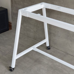 CFOS004 Chaise mobile en métal au design minimaliste 140x80cm, table basse, pieds de banc pour usage hospitalier, revêtement en poudre - Product Image 6